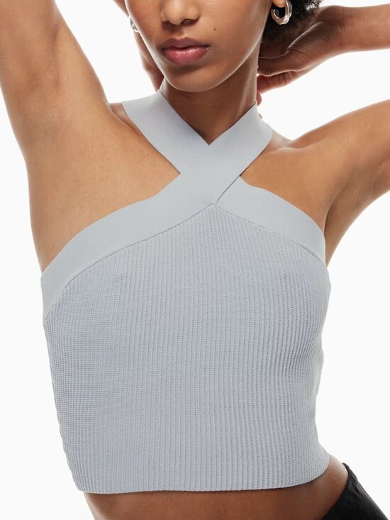 Babaton Tops - Babaton Sculpt Knit Criss Cross Cropped Tank